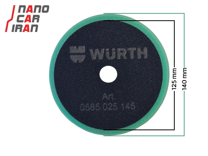 پد پولیش زبر دوال اکشن وورث 125 میلی متری ( 5 اینچ ) WURTH 125mm Heavy Cut Dual Action Polishing Pad